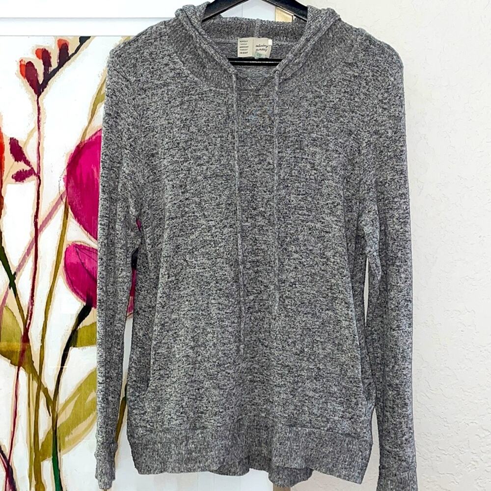 Anthropologie Saturday Sunday Grey Hoodie Pullover Loungewear Athleisure